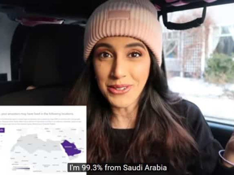 اضغط لمشاهدة الفيديو: فتاة سعودية تجري تحليل DNA للتعرف على أصولها، إليك النتيجة